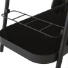 Cosco Outdoor Living Novogratz Poolside Collection Barbie Bar Cart in Charcoal