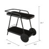 Cosco Outdoor Living Novogratz Poolside Collection Barbie Bar Cart in Charcoal