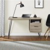 Dorel Landon Office Furniture Distressed Grey Oak Retro Laptop Desk 