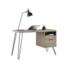 Dorel Landon Office Furniture Distressed Grey Oak Retro Laptop Desk