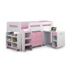 Julian Bowen Furniture Kimbo 3ft Mid Sleeper Bed in Pink