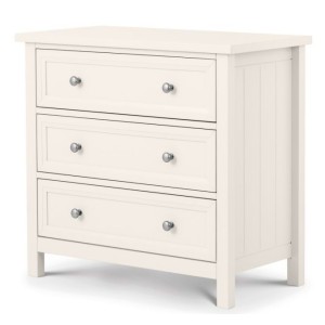 Julian Bowen Painted Furniture Maine Surf White 3 Drawer Chest Julian Bowen Painted Furniture Maine Surf White 3 Drawer Chest