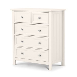Julian Bowen Painted Furniture Maine Surf White 3 Over 2 Drawer Chest Julian Bowen Painted Furniture Maine Surf White 3 Over 2 Drawer Chest