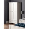 Julian Bowen Painted Furniture Maine Surf White 2 Door Combination Wardrobe