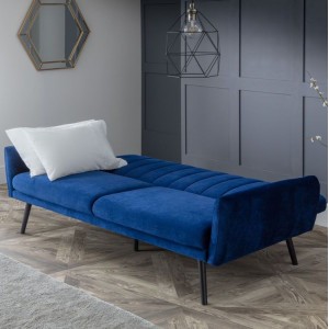 Julian Bowen Furniture Afina Blue Velvet Sofabed