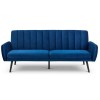 Julian Bowen Furniture Afina Blue Velvet Sofabed