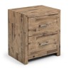 Julian Bowen Solid Acacia Furniture Hoxton 2 Drawer Bedside