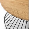 Julian Bowen Metal Furniture Jersey Round Wire Coffee Table with Oak Top