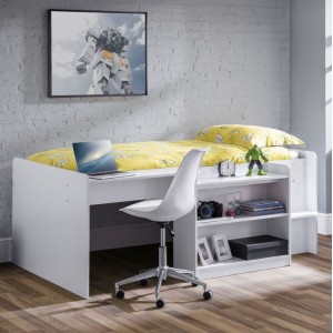 Julian Bowen Painted Furniture Neptune White Single 3ft Midsleeper Bed