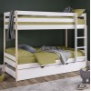 Julian Bowen Furniture Nova White and Pine Single 3ft Bunk Bed