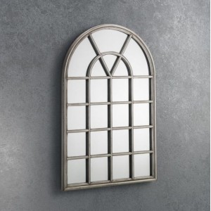 Julian Bowen Furniture Opus Pewter Window Mirror