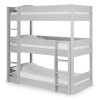 Julian Bowen Painted Furniture Trio Surf White Triple Single 3ft Bunk Bed