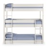 Julian Bowen Painted Furniture Trio Grey Triple Single 3ft Bunk Bed