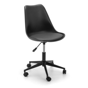 Julian Bowen Furniture Erika Black PU Leather Office Chair