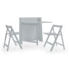 Julian Bowen Furniture Helsinki Light Grey Folding Dining Table and Chair Set