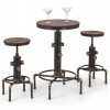 Julian Bowen Furniture Rockport Brushed Copper Pipework Bar Table