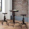 Julian Bowen Furniture Rockport Brushed Copper Pipework Bar Table