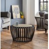 Julian Bowen Metal Furniture Washington Black Round Coffee Table