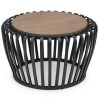 Julian Bowen Metal Furniture Washington Black Round Coffee Table