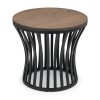 Julian Bowen Metal Furniture Washington Black Round Lamp Table