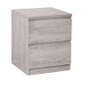 Julian Bowen Furniture Jupiter Grey and Oak 2 Drawer Bedside