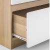 Julian Bowen Furniture Jupiter White and Oak 2 Drawer Bedside