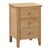 Julian Bowen Oak Furniture Cotswold 3 Drawer Bedside