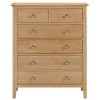 Julian Bowen Oak Furniture Cotswold 2 Over 4 Drawer Chest