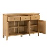 Julian Bowen Oak Furniture Cotswold 3 Drawer Sideboard