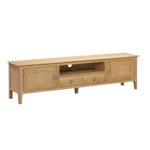 Julian Bowen Oak Furniture Cotswold 2 Drawer 2 Door Widescreen TV Unit Julian Bowen Oak Furniture Cotswold 2 Drawer 2 Door Widescreen TV Unit