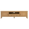 Julian Bowen Oak Furniture Cotswold 2 Drawer 2 Door Widescreen TV Unit