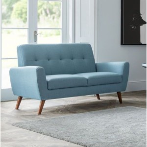 Julian Bowen Furniture Monza Blue Linen 2 Seater Sofa Julian Bowen Furniture Monza Blue Linen 2 Seater Sofa