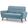 Julian Bowen Furniture Monza Blue Linen 2 Seater Sofa