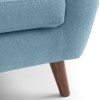 Julian Bowen Furniture Monza Blue Linen 3 Seater Sofa