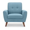 Julian Bowen Furniture Monza Blue Linen Armchair