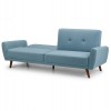 Julian Bowen Furniture Monza Blue Linen Sofa-bed