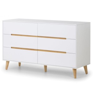 Julian Bowen Painted Furniture Alicia 6 Drawer Wide Chest Julian Bowen Painted Furniture Alicia 6 Drawer Wide Chest