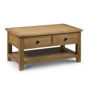 Julian Bowen Oak Furniture Astoria 2 Drawer Coffee Table Julian Bowen Oak Furniture Astoria 2 Drawer Coffee Table