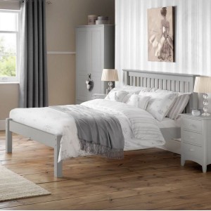 Julian Bowen Painted Furniture Barcelona Dove Grey Double 4ft6 Bed with Low Foot End Julian Bowen Painted Furniture Barcelona Dove Grey Double 4ft6 Bed with Low Foot End