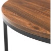 Julian Bowen Bellini Black and Walnut Round 2 Nesting Coffee Table