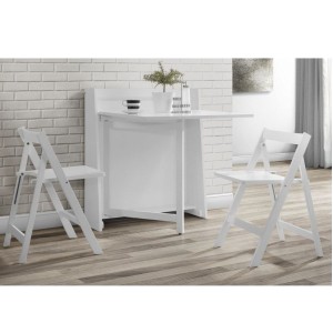Julian Bowen Furniture Helsinki White Folding Dining Table and Chair Set Julian Bowen Furniture Helsinki White Folding Dining Table and Chair Set