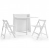 Julian Bowen Furniture Helsinki White Folding Dining Table and Chair Set