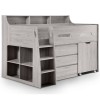 Julian Bowen Furniture Jupiter Grey Oak Midsleeper 3ft Bed with Drawers