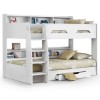 Julian Bowen Orion Furniture Pure White Bunk Bed with Drawer and Shelves