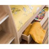 Julian Bowen Furniture Orion Sonoma Oak Painted Bunk Bed with Drawer and Shelves