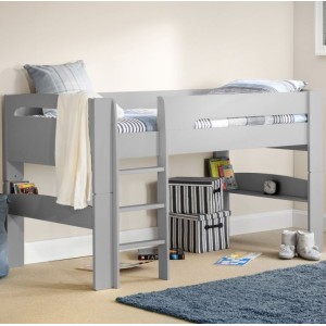Julian Bowen Furniture Pluto Dove Grey Single 3ft Midsleeper Bed with Shelves Julian Bowen Furniture Pluto Dove Grey Single 3ft Midsleeper Bed with Shelves