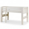 Julian Bowen Furniture Pluto Stone White Painted 3ft Midsleeper Bed with Shelves