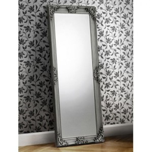 Julian Bowen Furniture Rococo Pewter Lean-to Dress Cheval Mirror Julian Bowen Furniture Rococo Pewter Lean-to Dress Cheval Mirror
