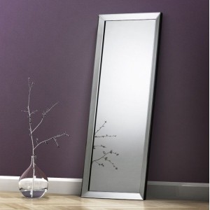 Julian Bowen Furniture Soprano Silver Painted Lean-to Dress Cheval Mirror Julian Bowen Furniture Soprano Silver Painted Lean-to Dress Cheval Mirror
