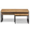 Julian Bowen Oak Furniture Brooklyn Nesting Coffee Tables